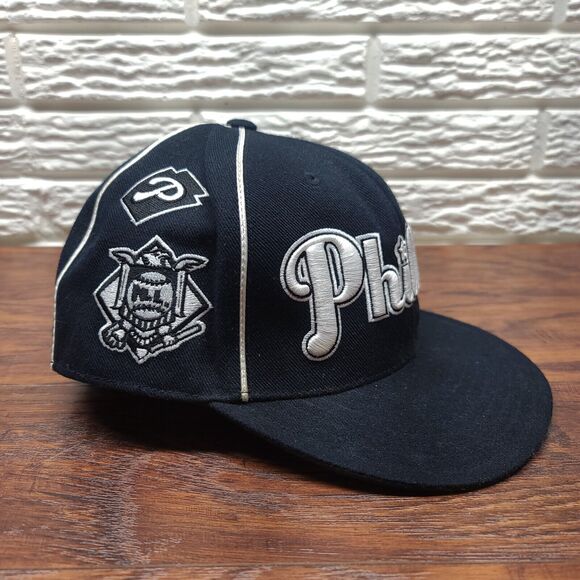 American Needle Phillies Cooperstown Fitted Cap Mens 7 5/8 Black Liberty Bell - Picture 5 of 10